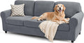 Stretch Sofa Slipcover Set Large Light Gray - 7 Piece Couch Cover
