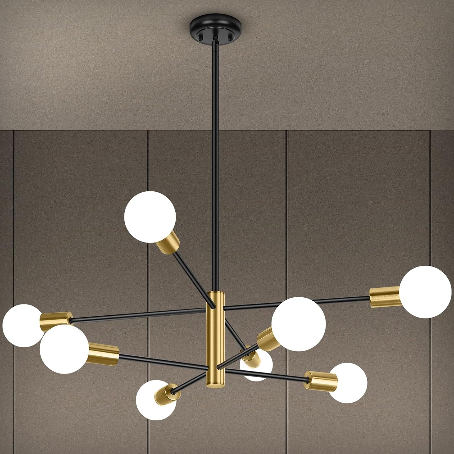 8-Light Modern Sputnik Chandelier for Stylish Home Lighting
