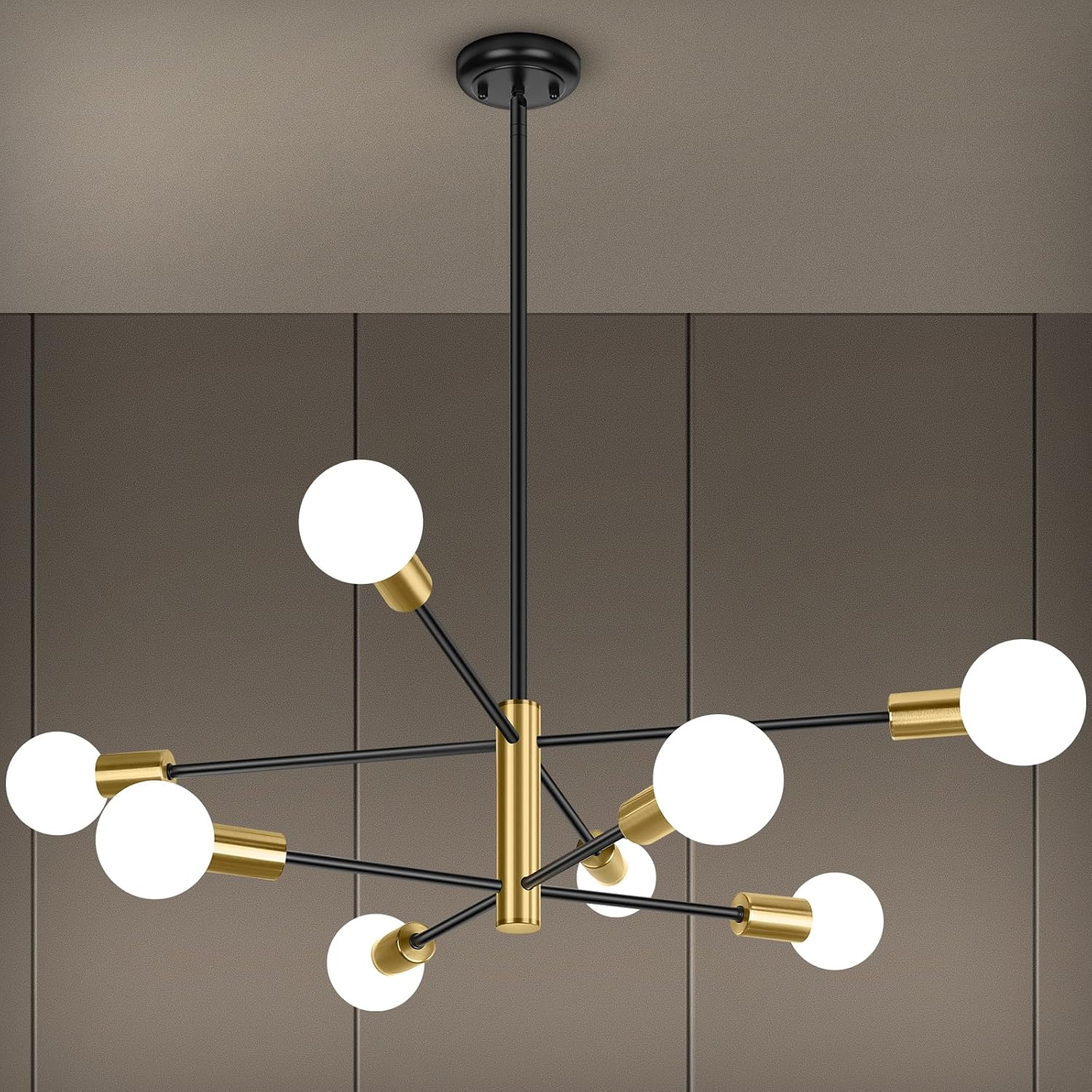 8-Light Modern Sputnik Chandelier for Stylish Home Lighting