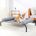 Cooling Elevated Dog Bed with Pillows - Portable Raised Dog Cot
