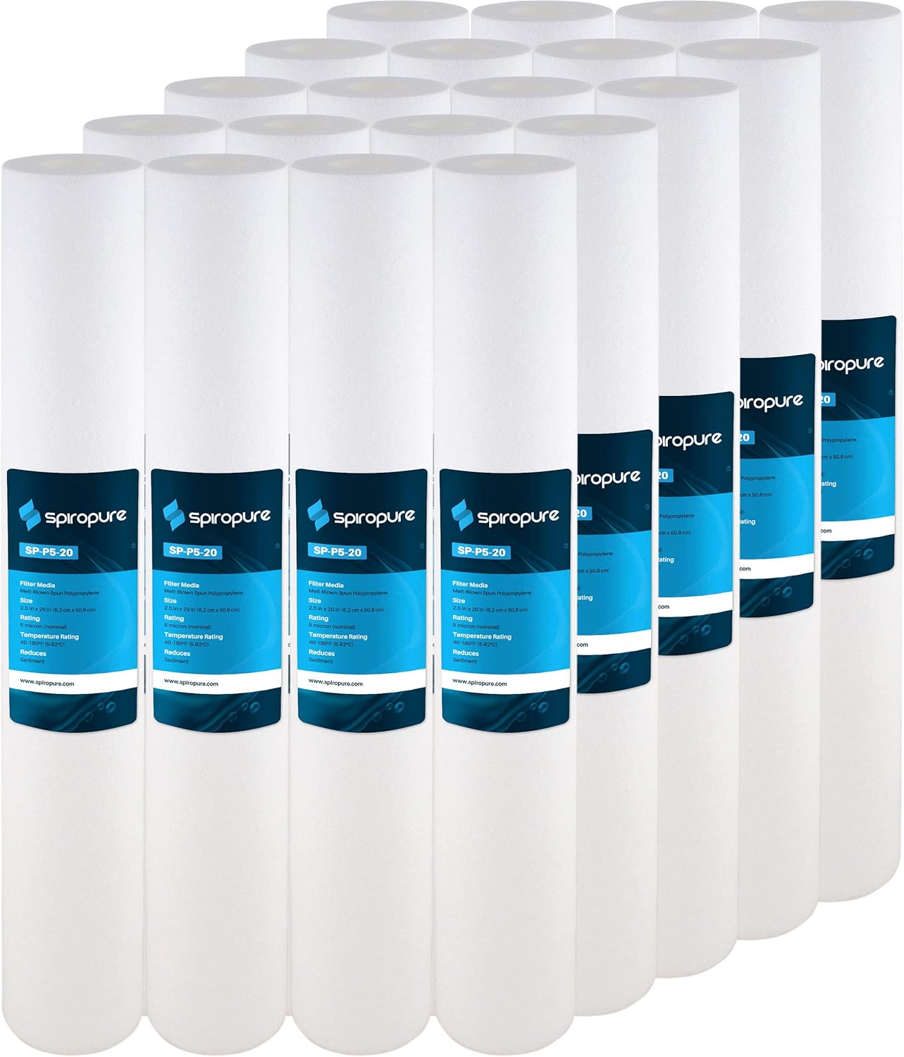 SpiroPure SP-P5-20 20x2.5 5 Micron Water Filter Cartridge