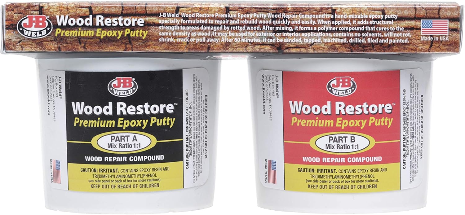 J-B Weld Wood Restore Premium Epoxy Putty Kit for Repairs