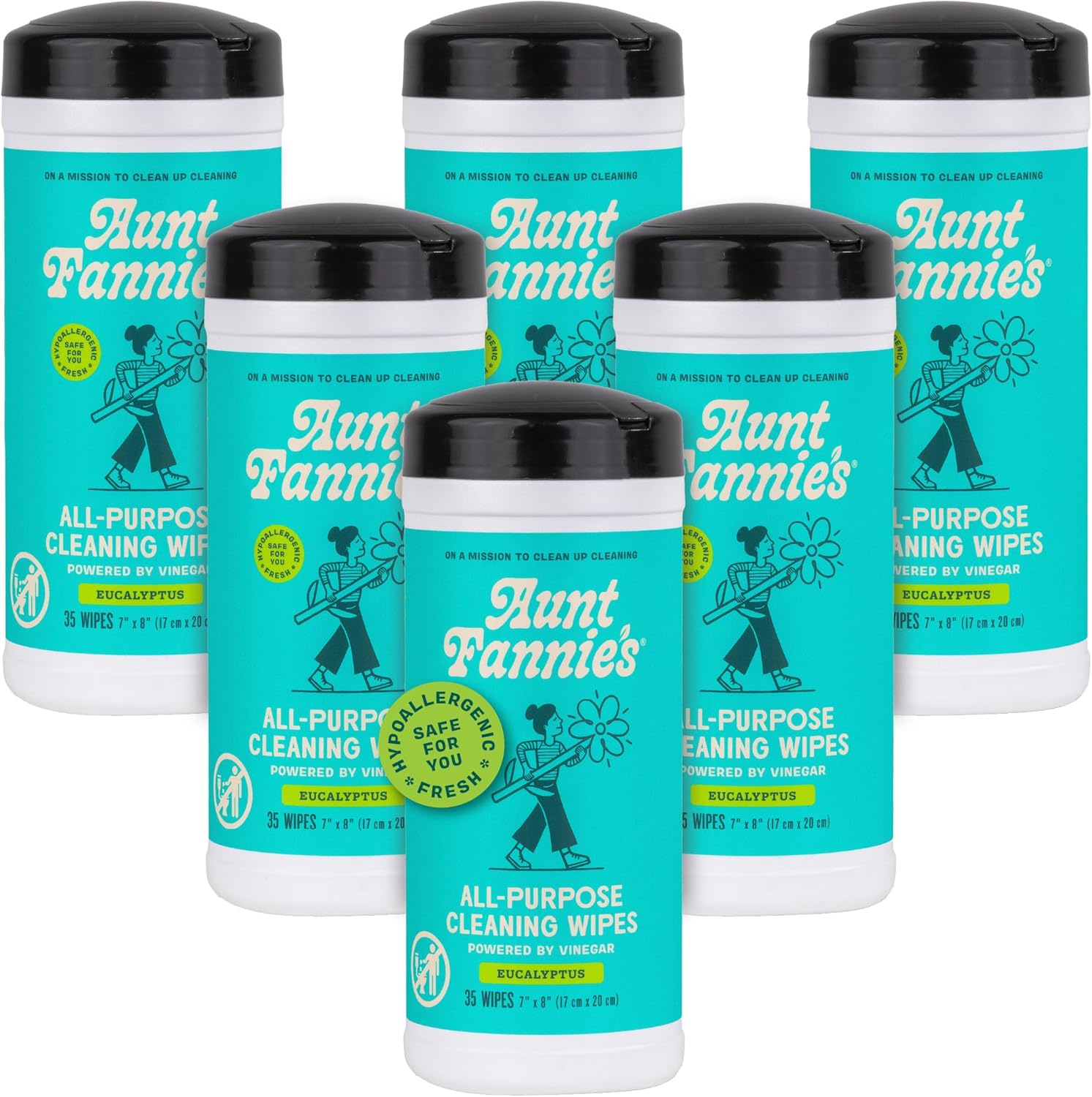 Aunt Fannie's Natural Cleaning Vinegar Wipes for Easy Cleanup
