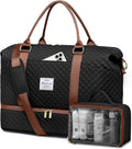 Travel Duffle for Women Weekender Bag - Large Carry-On with Shoe