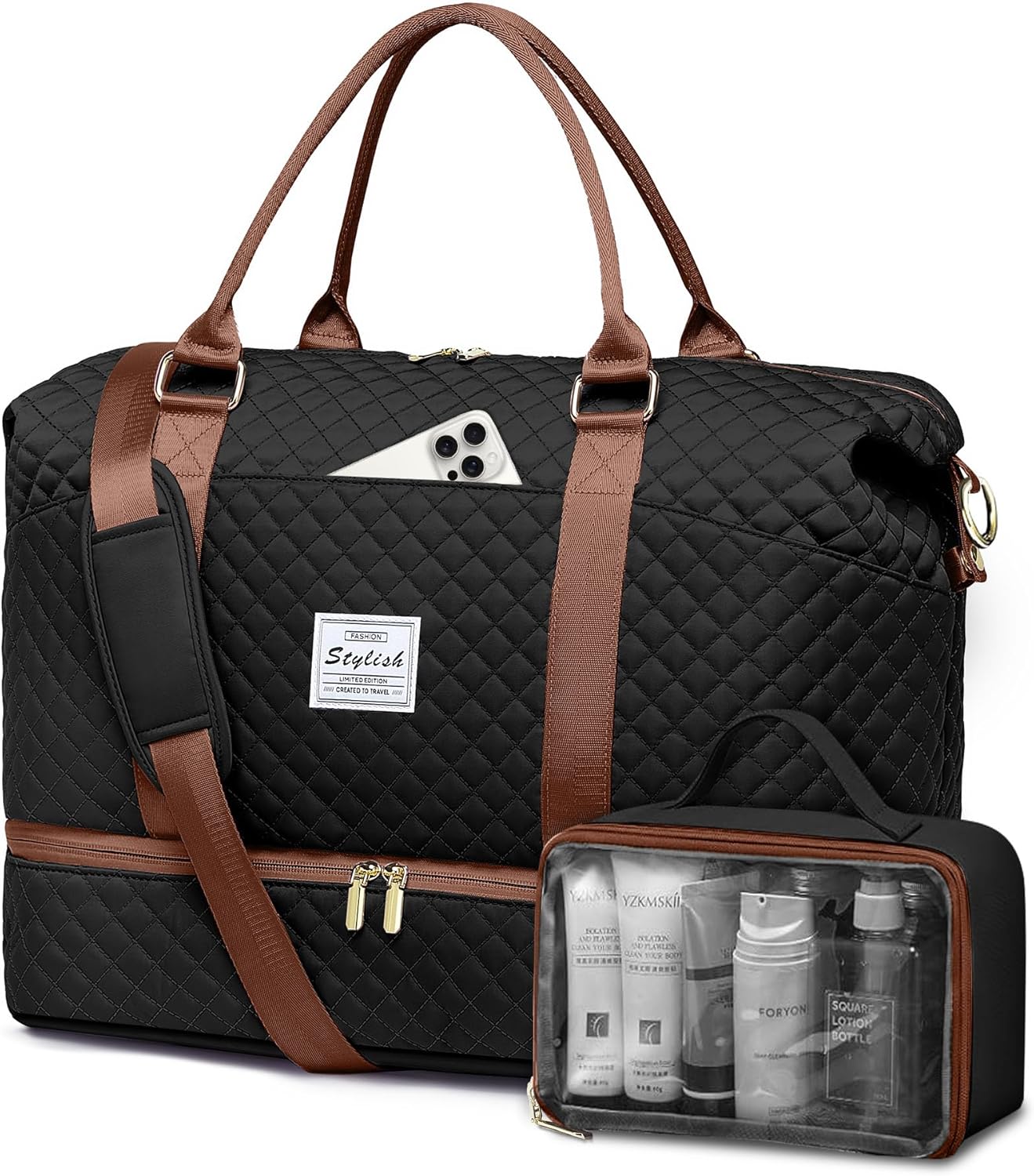 Travel Duffle Bag for Women with Shoe Compartment and Style
