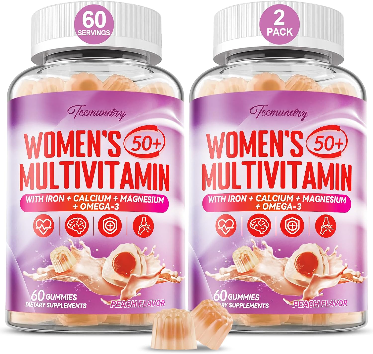 Multivitamin Gummies for Women 50 Plus with Omega 3 and More