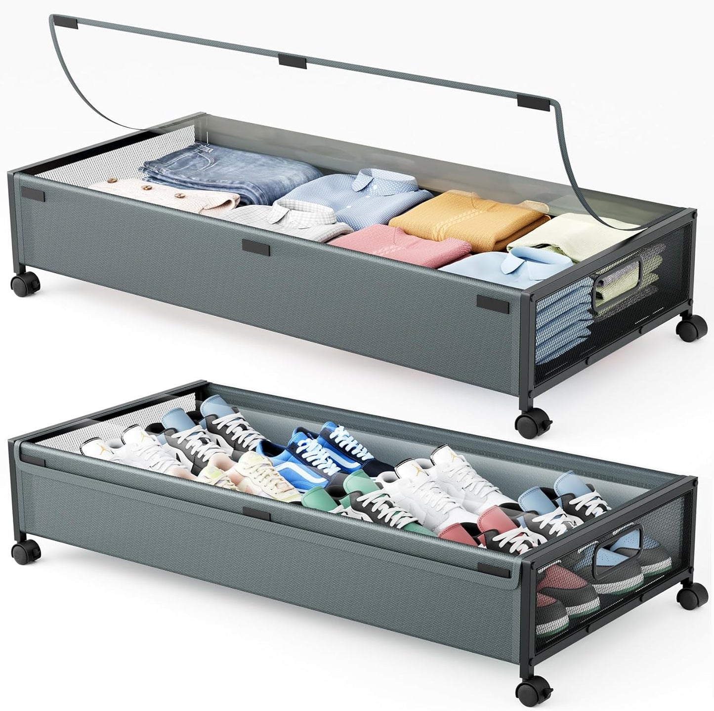 Under Bed Storage Containers with Wheels for Easy Organization