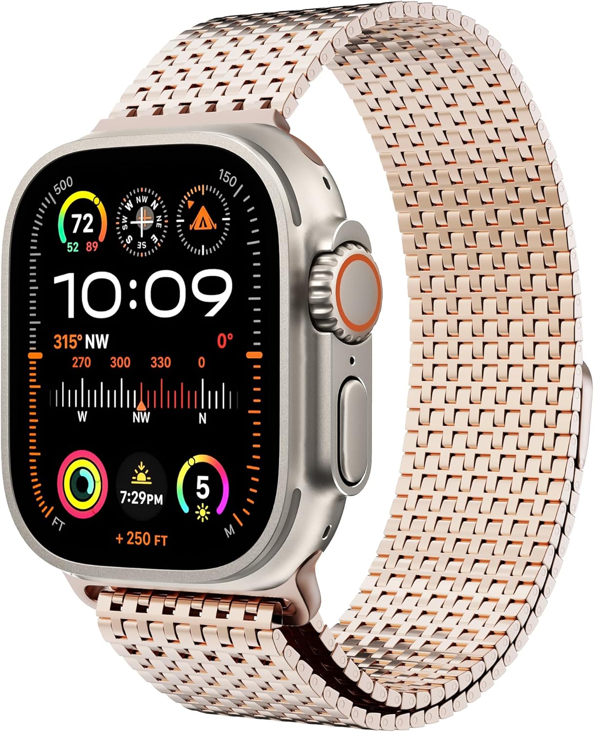 Stylish Stainless Steel Magnetic Apple Watch Band