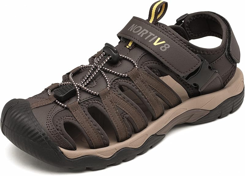 NORTIV 8 Men's Closed Toe Athletic Sport Sandals for Summer