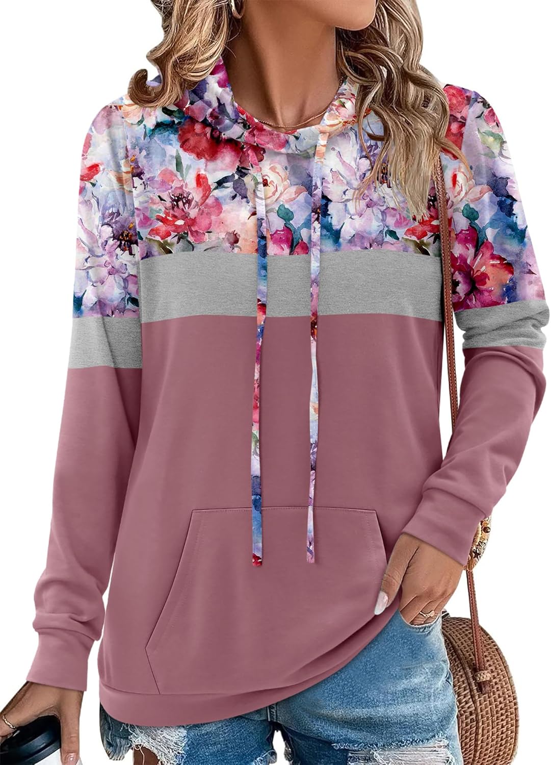 Angerella Hoodies for Women Camo Leopard Print Pullover Sweatshirt