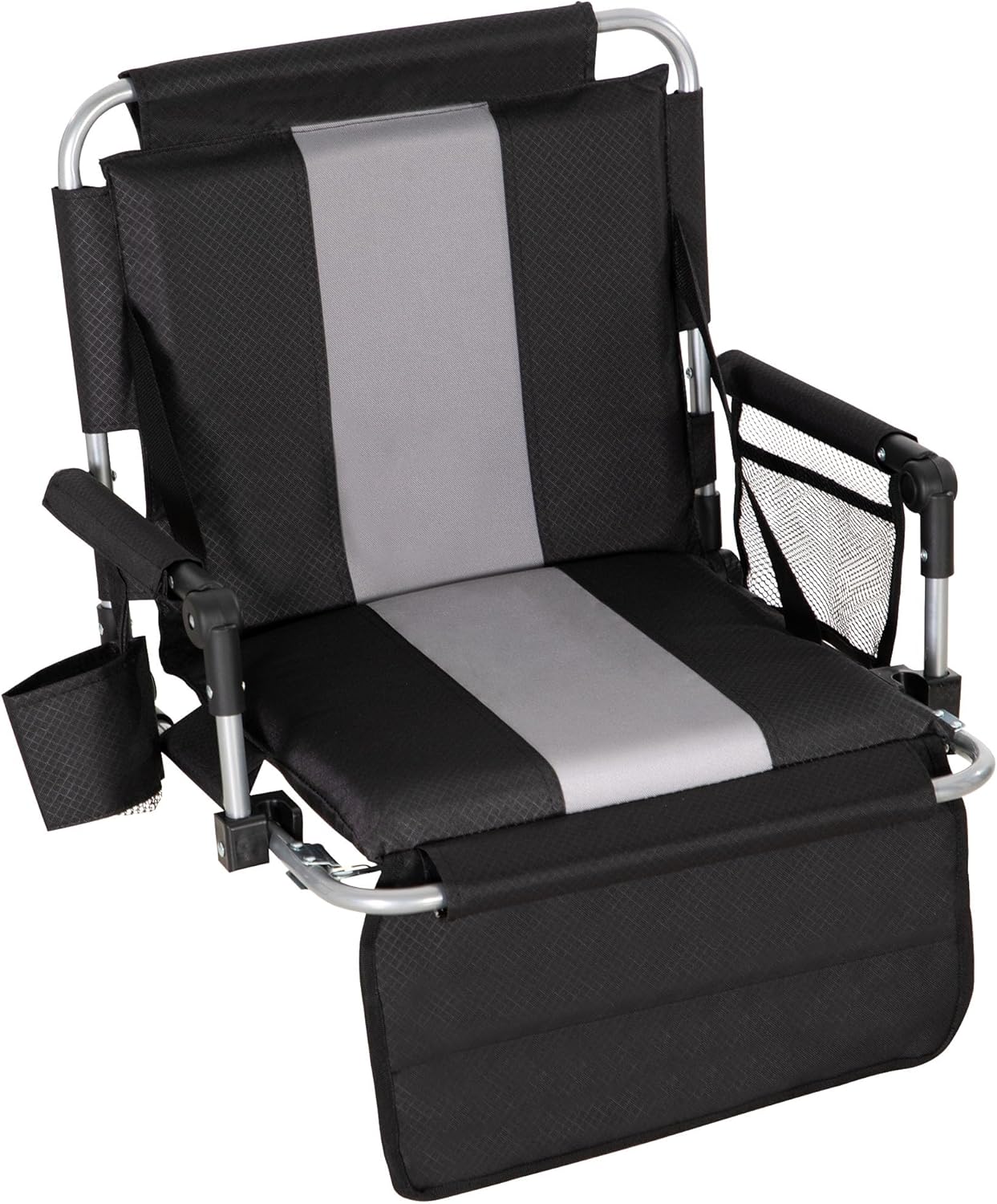 Foldable Stadium Seat with Armrest and Cup Holder for Comfort