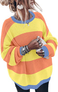 Womens Oversized Sweater Mock Neck Long Sleeve - Loose Knit Top