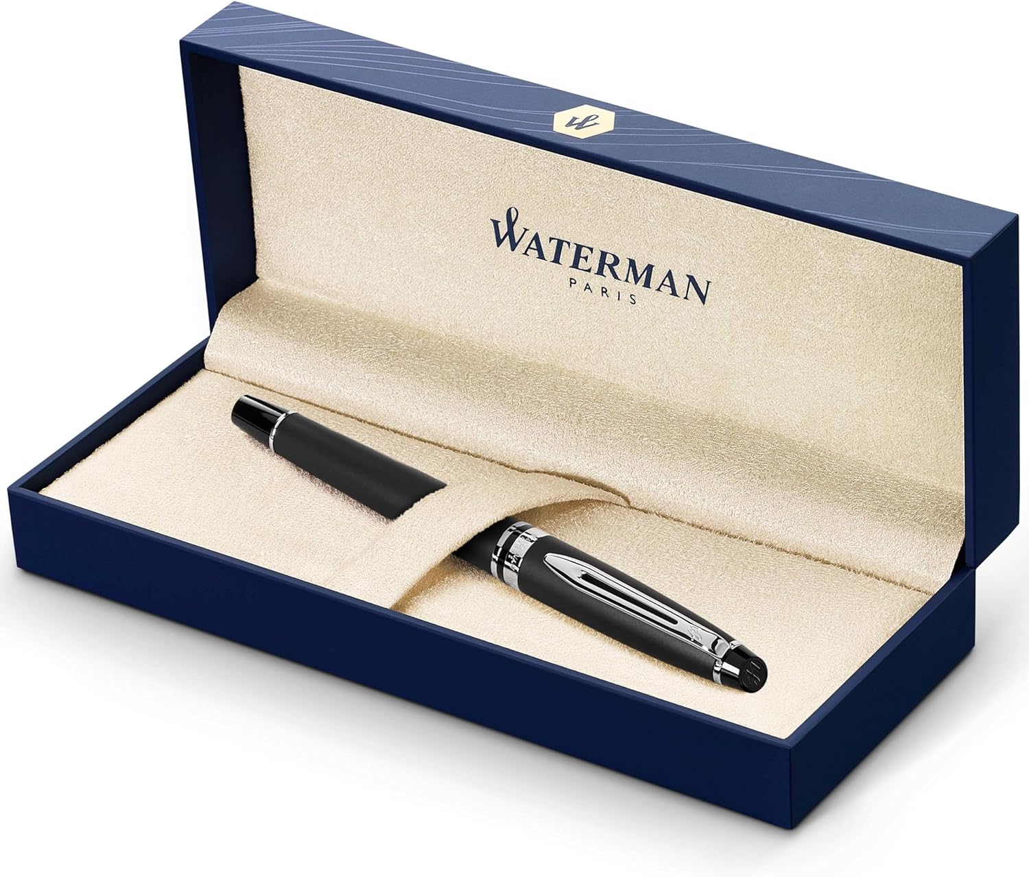 Waterman Expert Rollerball Pen in Matte Black with Chrome Trim