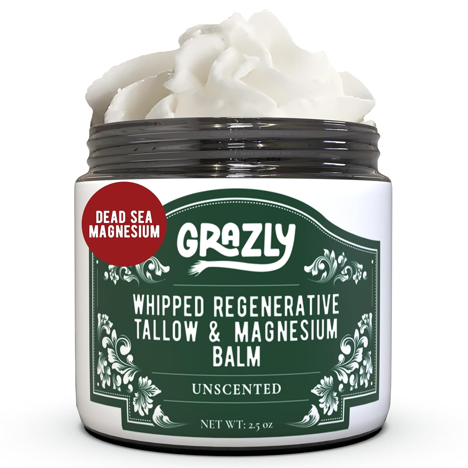 Whipped Beef Tallow Balm with Dead Sea Magnesium for Skin Care