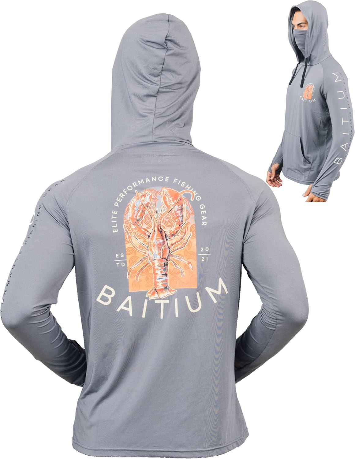 UPF 50 Fishing Hoodie with Gaiter by Baitium