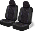 BDK Black Stardust Car Seat Covers for Front Seats - Glitter Pattern