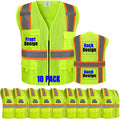 Custom Class 2 High Visibility Reflective Vest with Pockets - Custom