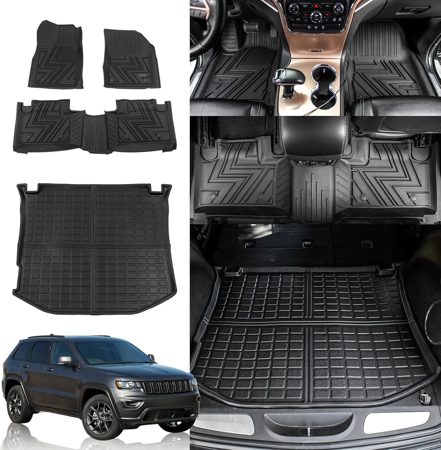 Floor Mats for Jeep Grand Cherokee 2011-2023 - Easy to Clean & Protect