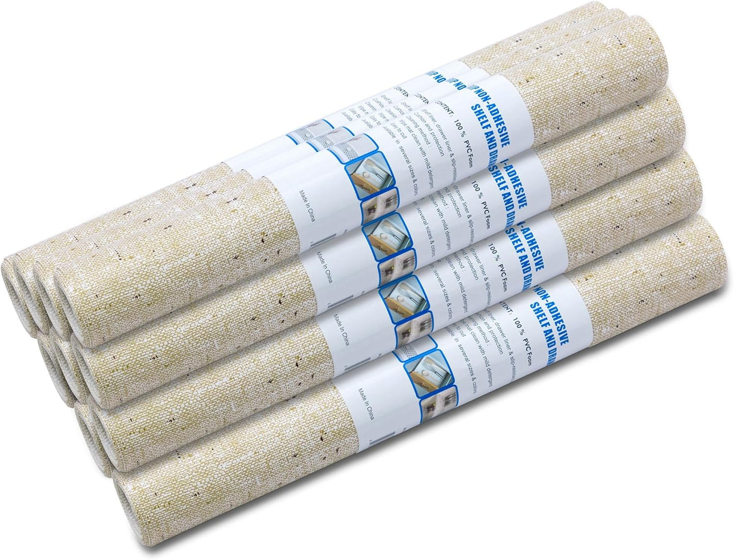 Non Adhesive Kitchen Drawer Liner 10 Rolls for Cabinets