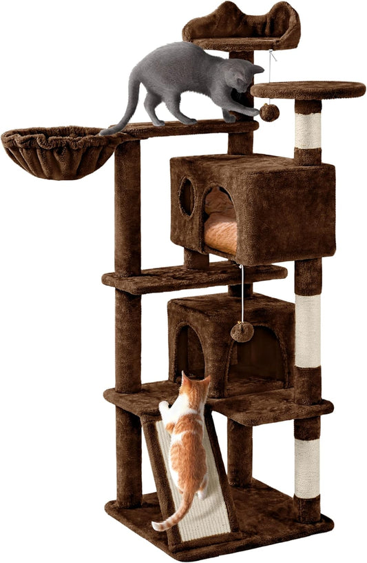Multi-Level Cat Tree for Indoor Cats with 3 Perches and Condos