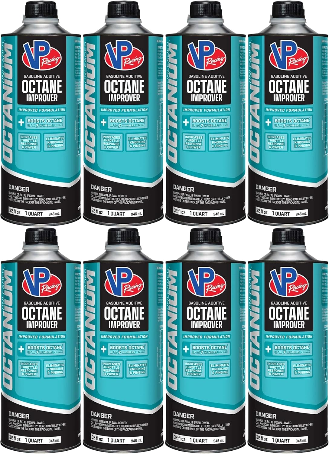 VP Racing Octanium Unleaded Octane Booster - 8 Pack Quart