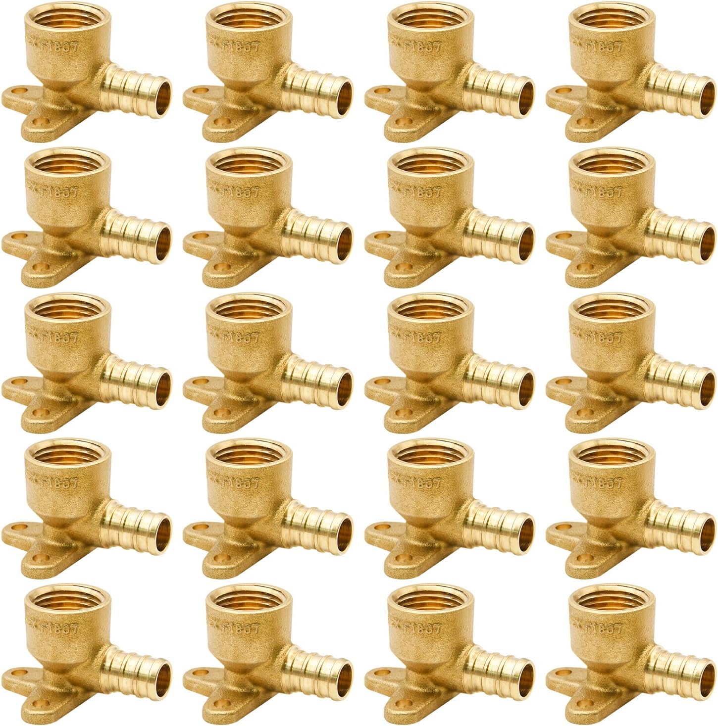 20 Pack Drop Ear Elbow Fittings for PEX Plumbing Jobs