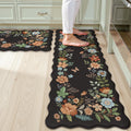 Collive Scalloped Anti Fatigue Kitchen Mats 2PCS - Cushioned Comfort