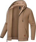 Jacquard Plaid Men's Lightweight Zipper Hoodie - Soft, Warm Fit