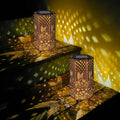2 Pack Hummingbird Solar Lanterns Outdoor Waterproof - Retro Metal