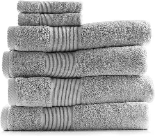 Hearth & Harbor Bath Towels Set of 6 - Ultra Soft & Absorbent