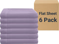 Full Flat Sheet 6 Pack 81ftx96ft - Durable Lavender Flat Sheets