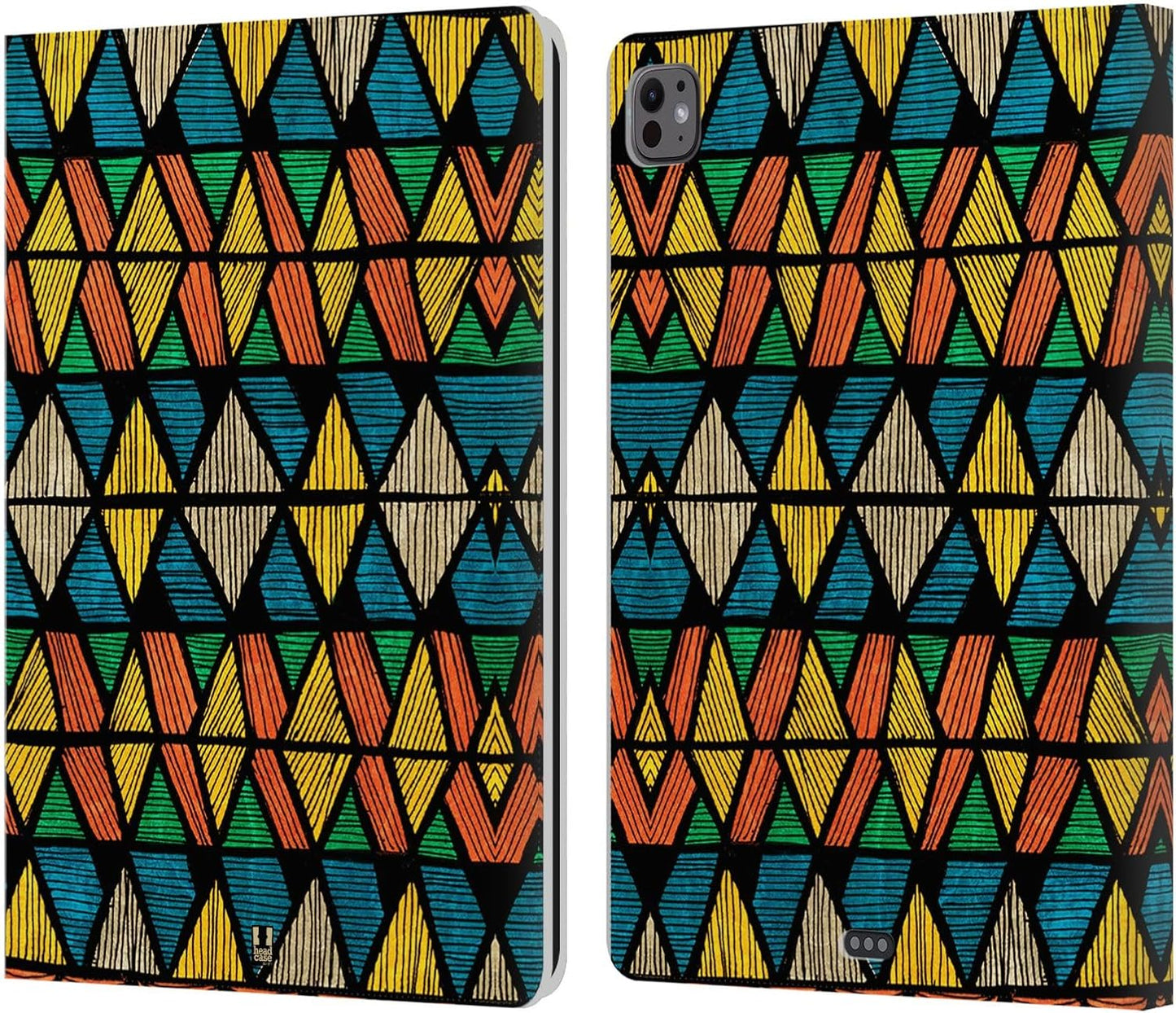 Aztec Print Leather Wallet Case for Apple iPad Pro 13 M4 2024