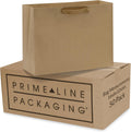 Prime Line Packaging Kraft Gift Bags with Handles - 50 Pack, Large