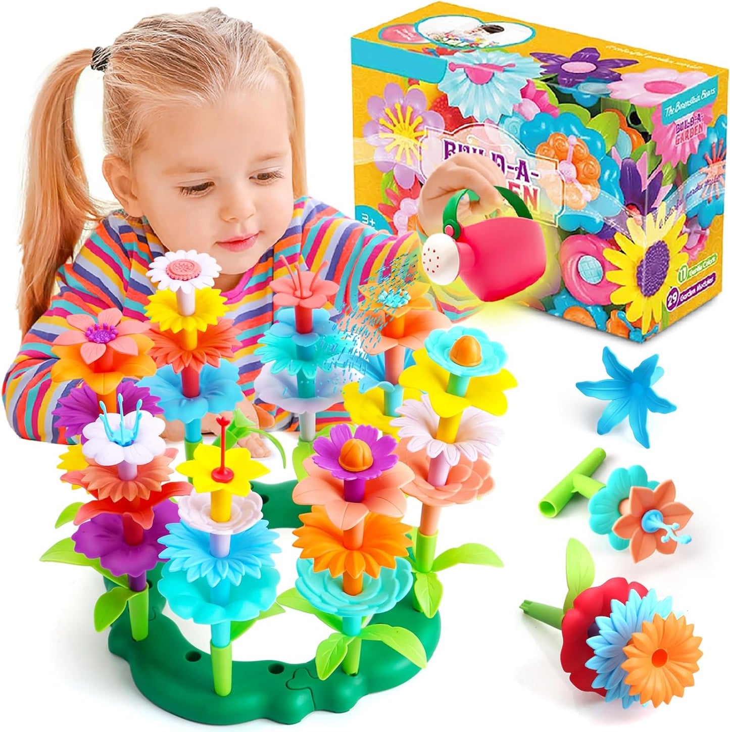 STEM Flower Garden Building Toy - Educational Gift for Girls 2-6