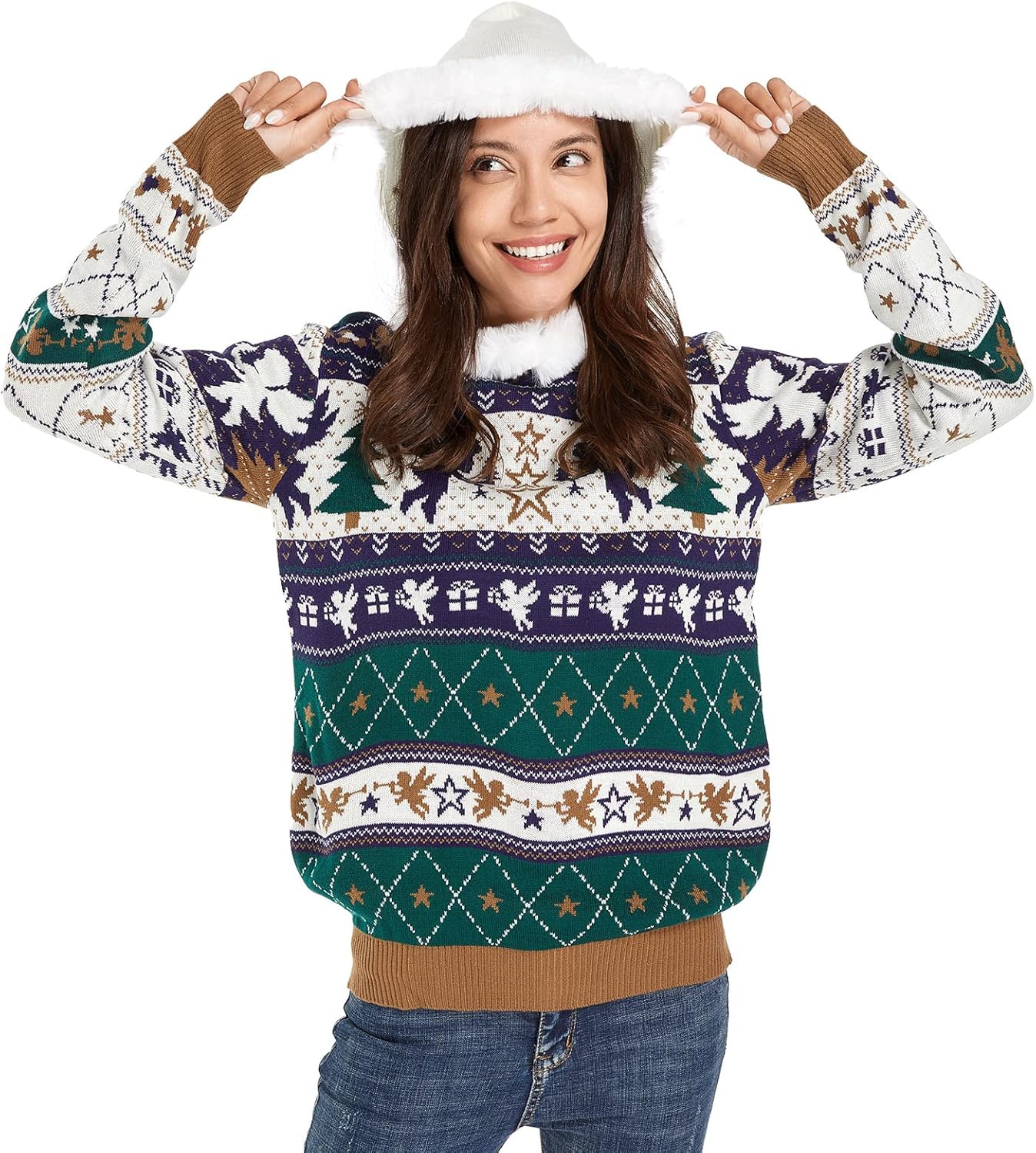 Women Ugly Christmas Hoodie for Festive Fun and Style