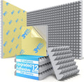 12 Pack Pyramid Sound Proof Foam Panels for Walls - Fast Expanding