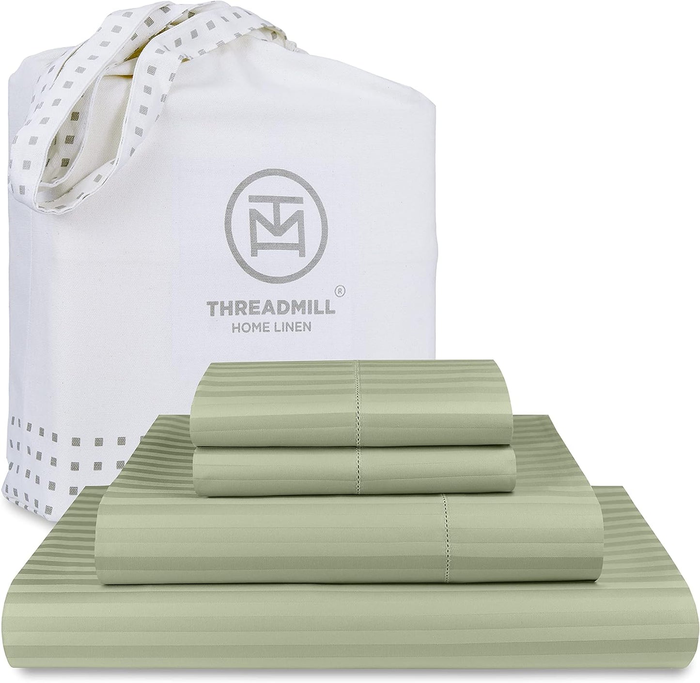 Threadmill 100% Cotton Cal King Sheets Set - 600 Thread Count