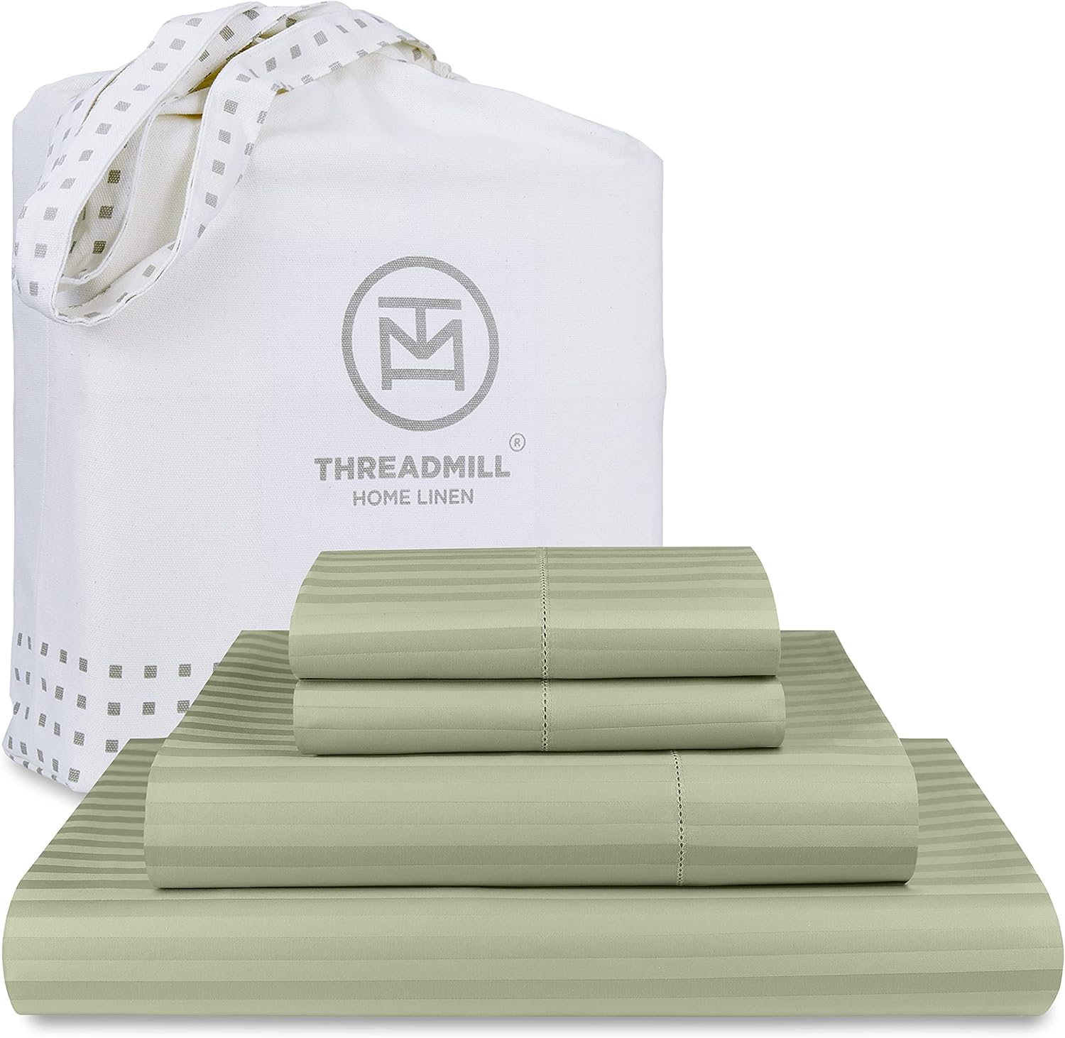 Threadmill 100% Cotton Cal King Sheets Set - 600 Thread Count
