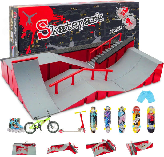 Finger Skateboard Park Kits - 9 in 1 Fun for Kids and Teens