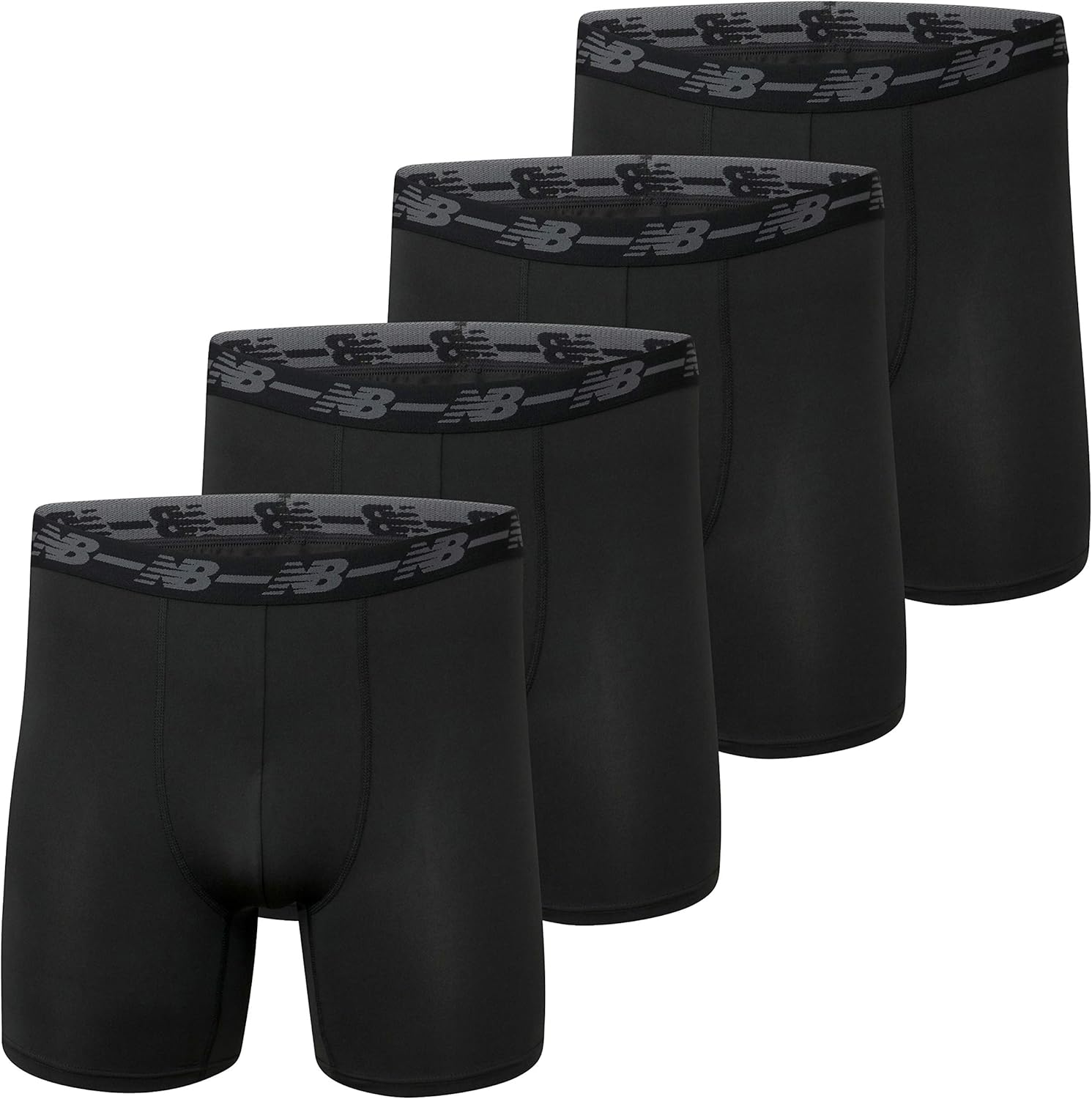 New Balance Men's No Fly Boxer Briefs - Breathable Mesh (4 Pack)