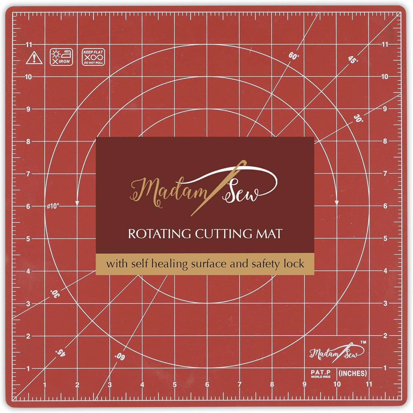 360 Degree Rotating Self Healing Cutting Mat for Crafts and Sewing