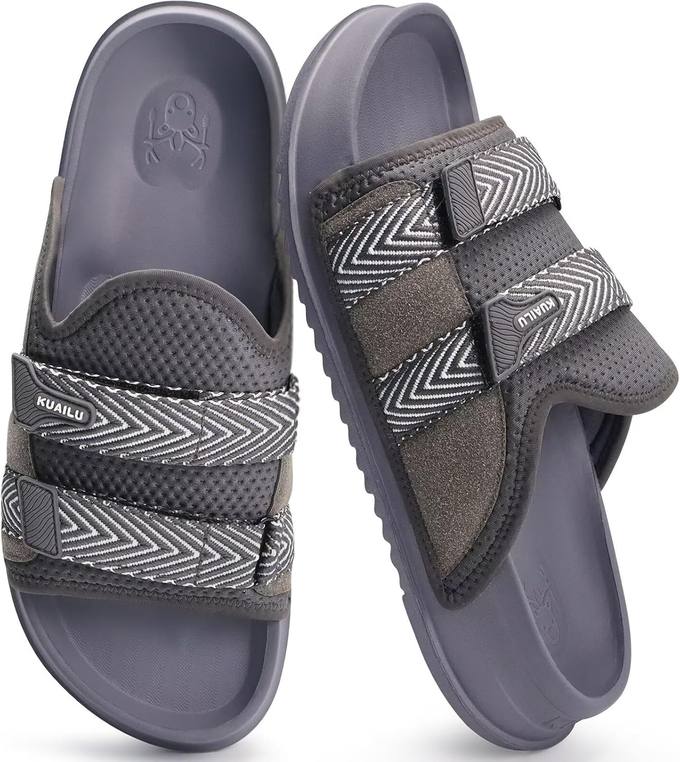 KuaiLu Mens Orthotic Sandals with Arch Support for Comfort