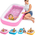2-in-1 Inflatable Kiddie Pool 65in x 39in x 10in - Cushioned Floor
