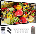 Projector Screen 60 in Portable Movie Screen - Foldable Wrinkle-Free