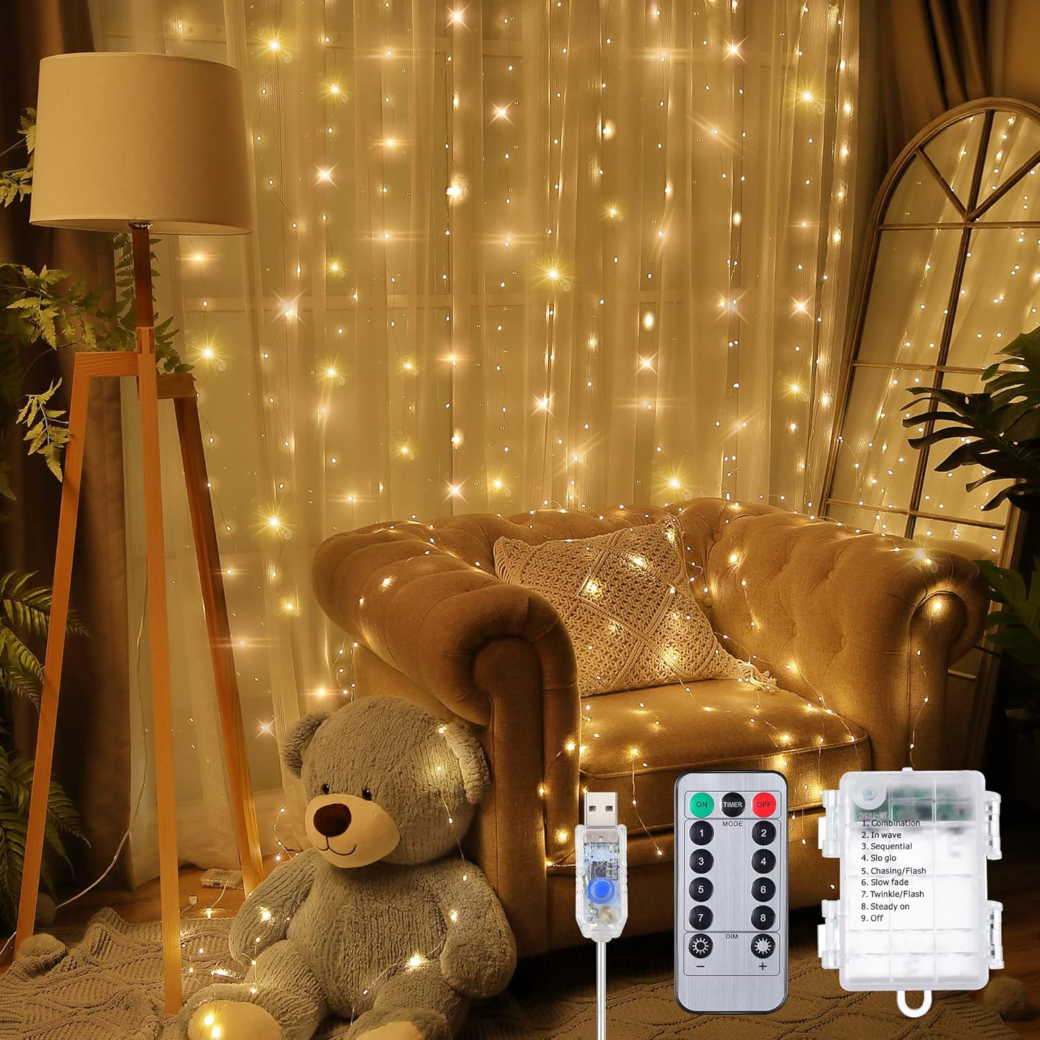 Meonum Fairy String Lights: Stunning Curtain Decor