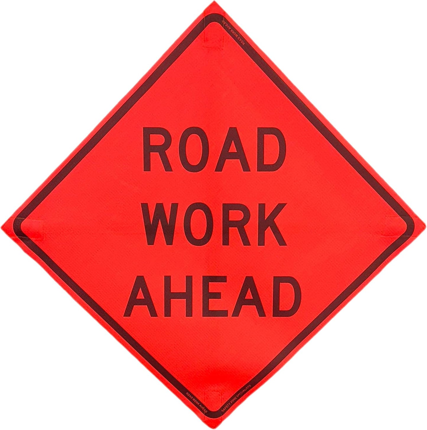 48 x 48 MUTCD Compliant Safety Orange Mesh Traffic Control Signs