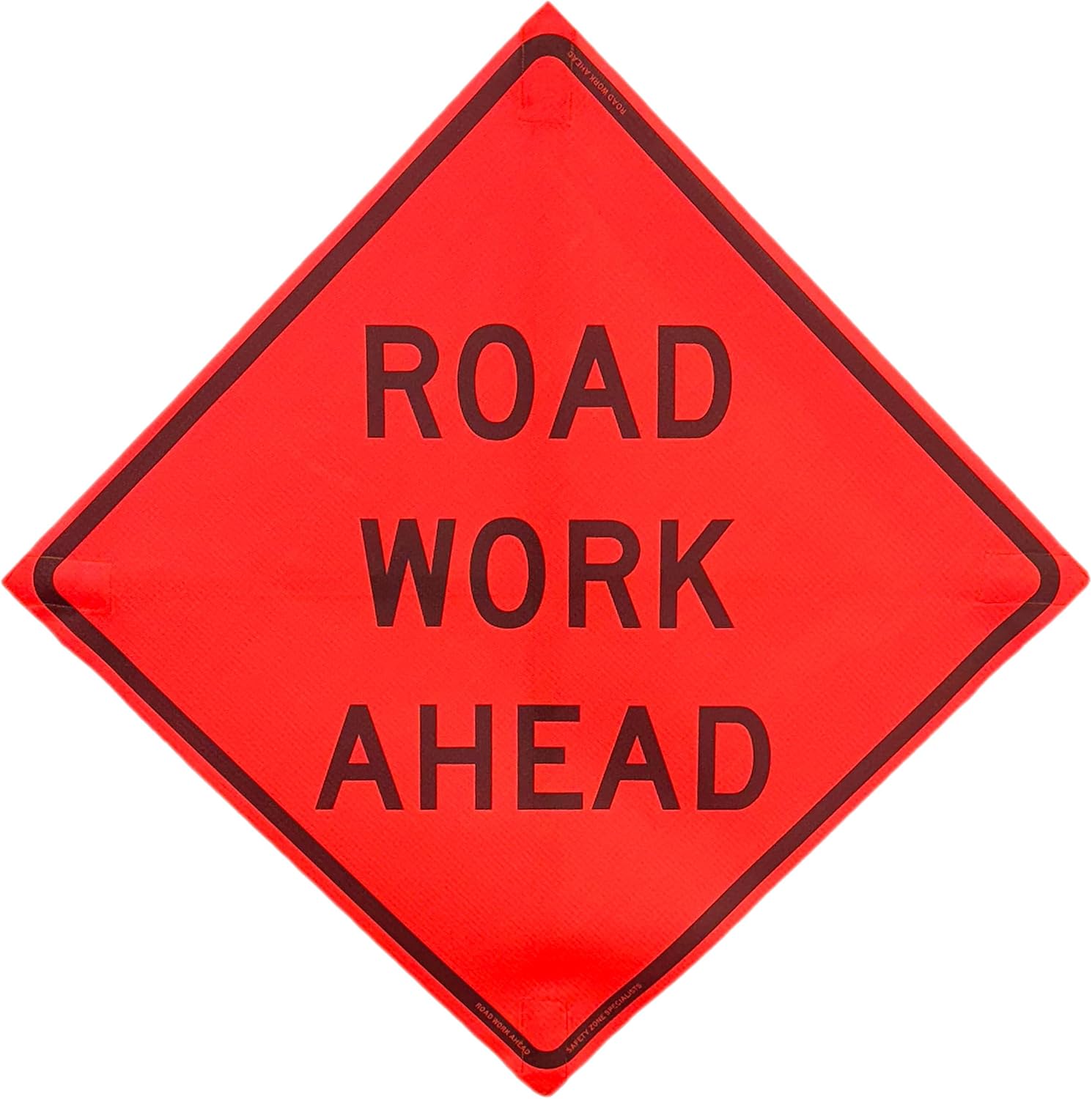 48 x 48 MUTCD Compliant Safety Orange Mesh Traffic Control Signs