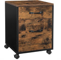 VASAGLE 2 Drawers File Cabinet for Home Office with Wheels