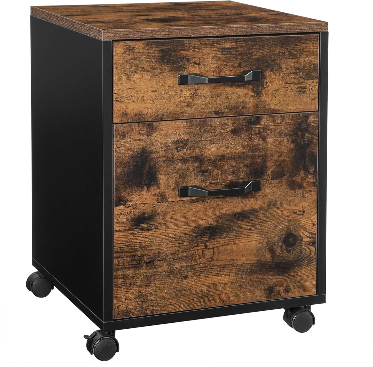 VASAGLE 2 Drawers File Cabinet for Home Office with Wheels