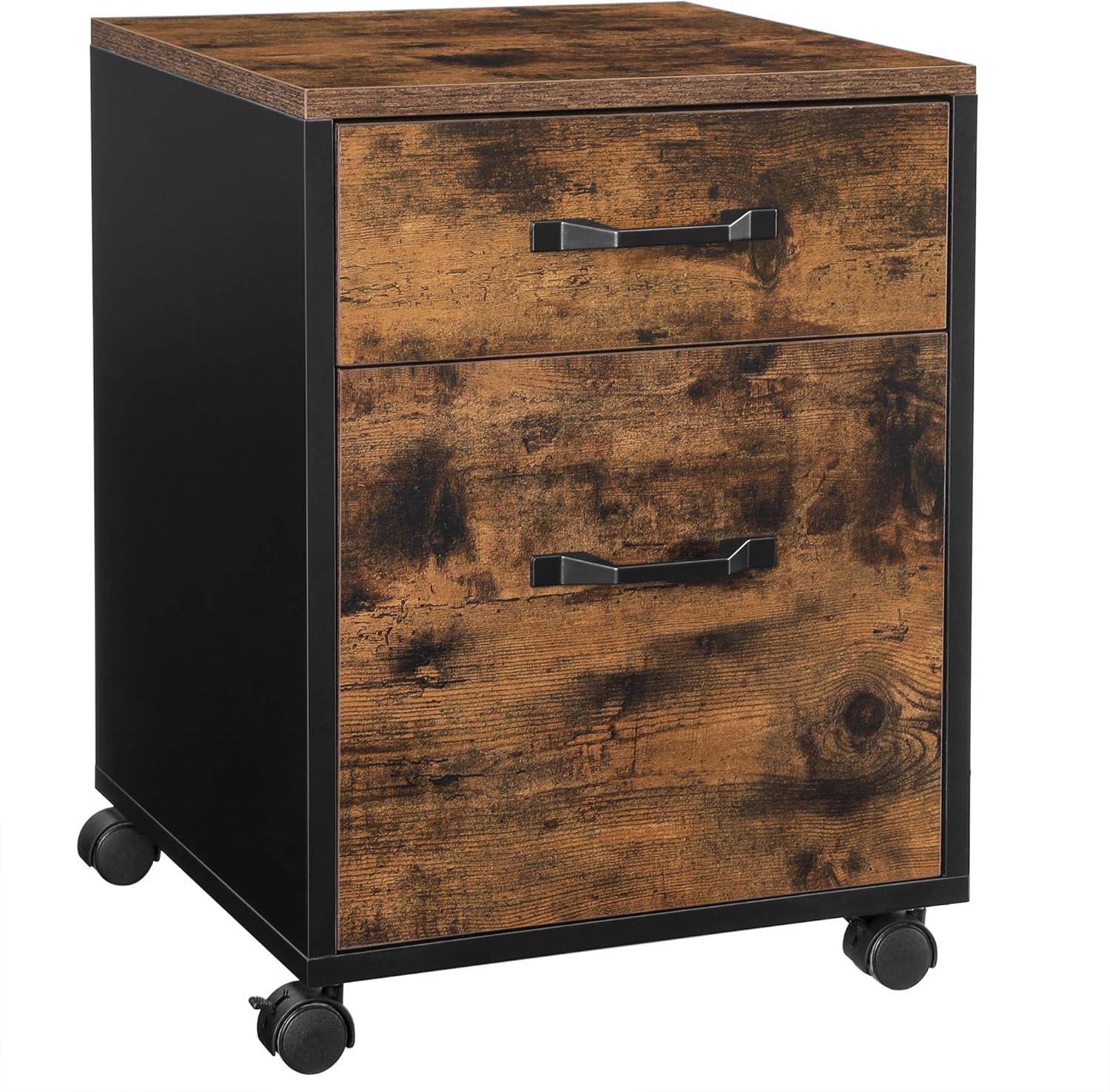VASAGLE 2 Drawers File Cabinet for Home Office with Wheels